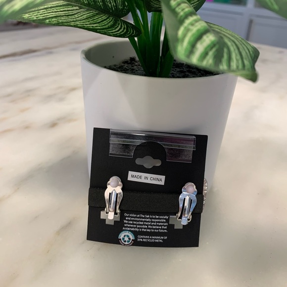 NWOT The Sak Silver Tone Clip-Back Earrings - Picture 2 of 3